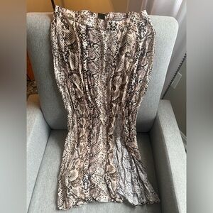 Wild Fable Snake-Print Maxi Dress in Brown and Cream